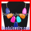 Colorful Chunky Resin Beads Teardrop Collar Necklace Wholesale 